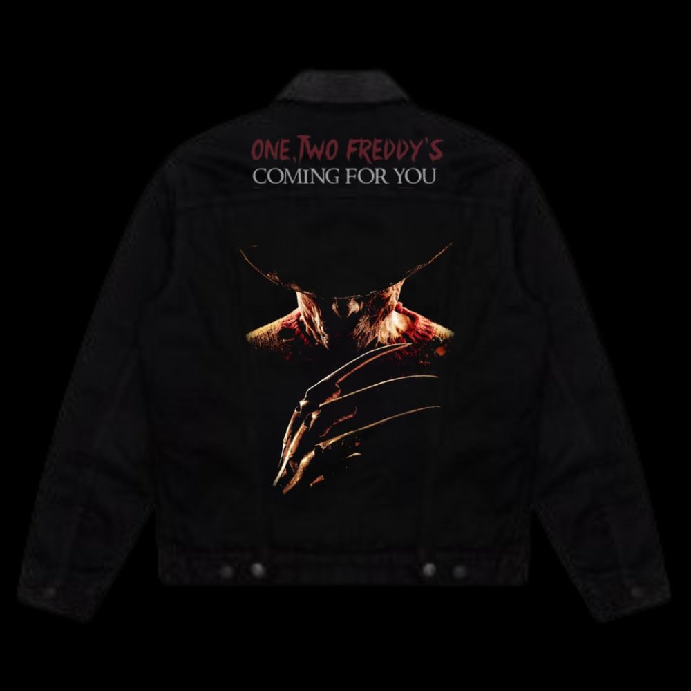Freddy Krueger black denim jacket